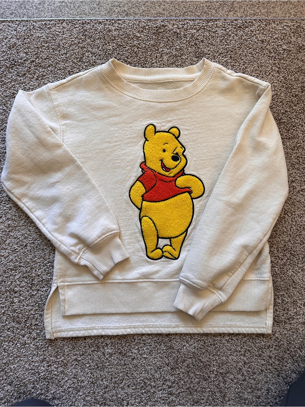 Disney Cream Sweatshirt with Yellow Winnie the Pooh and Red Shirt